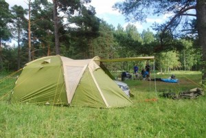 Палатка с навесом